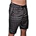 Mens Athletic Shorts, Perfect to be Worn as Mens Boardshorts, Mens Golf Shorts or as Mens Swim Shorts (Black Plaid, 34)