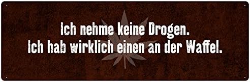 Ich Nehme Keine Drogen Schild Mit Spruch Geschenk Blechschild Dekoschild Amazon De Kuche Haushalt