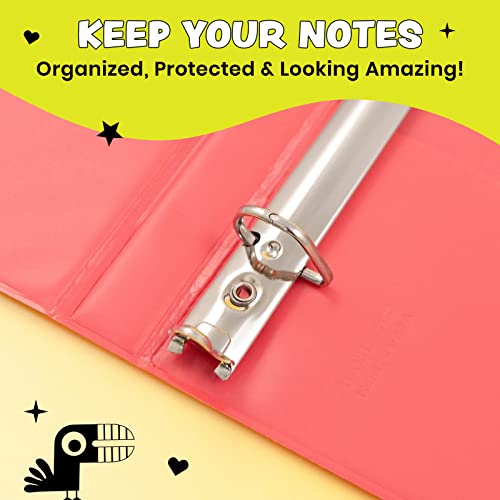 Yoobi 1/2 Inch Binder Set 3Ring Binders with 2 Pockets Perfect for