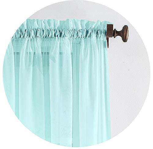 Megachest Woven Voile Slot Top Curtain 2 Panels (seafoam, 78" wideX72 drop(W200cmXH183cm))