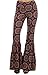 SugarRock Women Paisley Palazzo Hippie Pants Fold-Over Waist Bell Bottom Leg