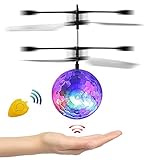 ECVILLA [Speed Running] RC Toy, Mini Infrared Induction Flying Ball, RC Drone Helicopter Ball with LED Flashing Lighting for Kids, Teenagers