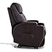 MECOR Power Recliner Position Lift Chair Leather Lounge Chair W/2 Drink Holders Brown