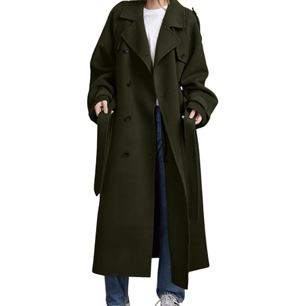 Amazon.com: Sexyshine Women's Winter Double Breasted Long Coat
