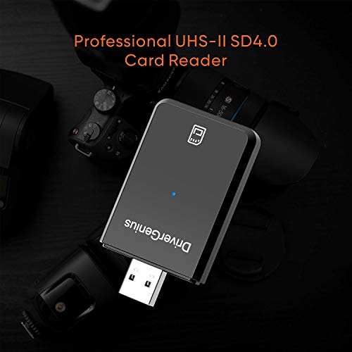 4K x 2K Digital Cameras & DSLR Accessory - DriverGenius USB 3.1(G1) SD4.0/SDXC/SDHC UHS II Card Reader/Writer for Professional Photographers and Videographers