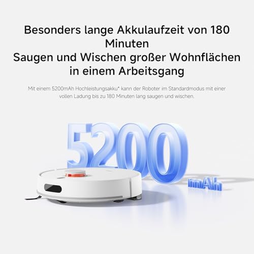 H40 Saugroboter mit Absaugstation, 10.000 Pa Saugkraft