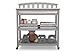 Delta Children Arch Top Changing Table with Wheels and Changing Pad, Grey