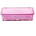 AIYoo Flatware Tray Organizer Kitchen Utensil Holder With Lid And Drainer Flatware Chests - Plastic Kitchen Cutlery Drawer Organizer Storage Container - Dust-proof Silverware Trays Pink