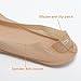 Women's No Show Nylon Socks Arch Support Sponge Cushion Liner (2 Pairs) (Shoe-Size 5-6, 2Nude)
