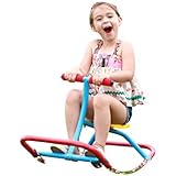 SLIDEWHIZZER Kids Rocking Chair Seesaw Rider: Safe Home Playground Backyard Equipment, Rocker Single Teeter Totter for Youth Junior Kids. (Kid First Seesaw)