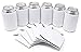 TahoeBay Blank Beer Can Coolers, Plain Bulk Collapsible Soda Cover Coolies, DIY Personalized Sublimation Sleeves for Weddings, Bachelorette Parties, Funny HTV Party Favors (White, 12)