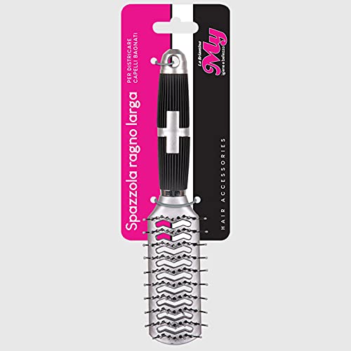 La Briantina Rectangular Hair Brush Large Bristle, Detangling and Massaging with Non-slip Handle