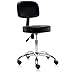 Dr.lomilomi Multi-adjustable Hydraulic Rolling Medical Massage Stool Chair with Backrest 501 (Black)