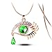 Angel's Tears Gold Plated Eye Shape Austrian Crystal Pendant Necklace for Womens in Fashion Jewelry