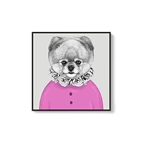 Framed Canvas Wall Art for Living Room, Bedroom Animal in Home Dress Canvas Prints for Home Decoration Ready to Hanging - 16x16 inches