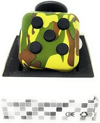 Fidget Box Anxiety &amp; Stress Release Toy - Fidget Box To Express Hyperactivity, Calm Down, Increase Focus - Camo Fidget Cube ADHD Clicker Toy For Children &amp; Adults- Camouflage
