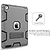 Topsky High Impact Resistant Hybrid Three Layer Armor Defender Full Body Protective Case for iPad 2/iPad 3/iPad 4 Bundle Grey Black