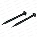 Qualihome Pair of Large Textured Black Iron S Holdback Window Shutter Holders