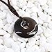 AmorWing Ice Obsidian Stone Protection Donut Pendant Necklace