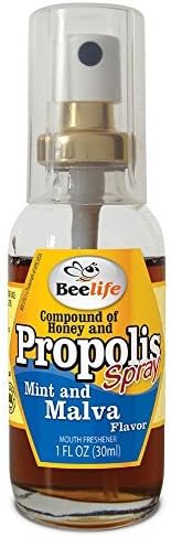 3 Pack - Spray Propolis with Honey, Mint and Malva - 1 Fl Oz (30 Ml) by BEELIFE