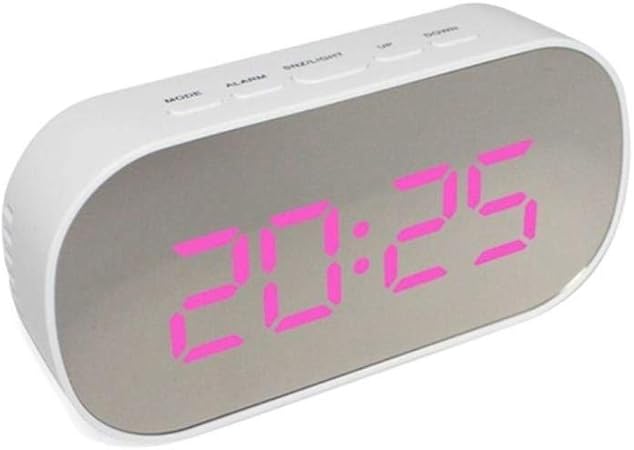 Reloj Despertador Digital Espejo Reloj Digital Led Snooze Luces