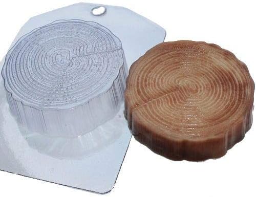 1pc Slice of Wood, Tree Disc, Rustic Slab Round Plastic Soap Making Mold Mould 77x75x23mm