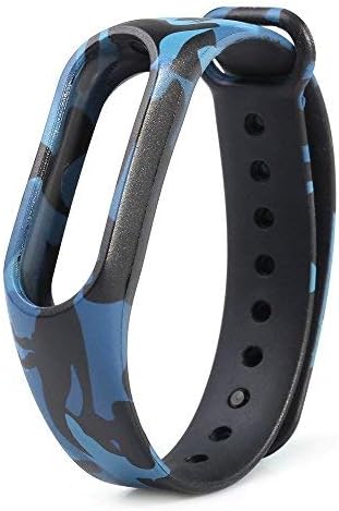 MStick Camouflage Replacement Blue Band Strap for Xiaomi Mi Band Version