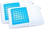 (2 Pack) PharMeDoc Memory Foam Pillow w/ Cooling Gel - Orthopedic Support Pillow Designed for Maximum Comfort and Pain Relief - Hypoallergenic Material - Washable Pillow Cover