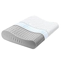 Milemont Memory Foam Pillow, Cervical Pillow for Neck Pain, Orthopedic Contour Pillow Support for Back, Stomach, Side Sleepers, Bamboo Pillow for Sleeping, CertiPUR-US