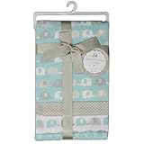 CRIBMATES Petite L'Amour Receiving Blankets Baby Boys Elephant Friends
