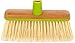 Full Circle Clean Sweep Bamboo Broom - Angled for Precision in Tight Spaces, with Recycled Stiff Bristles for Indoor & Outdoor Cleaning - Ideal for Pet Hair, Kitchen, Hardwood, and Garage, Green