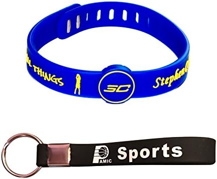 AMIC Basketball Silicone Wristband, Adjustable Rubber Bracelet