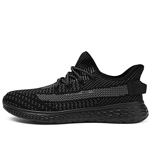 Men's Walking Shoes Casual Sneakers - Athletic Running Non-Slip Lightweight Outdoor Fashion Sneaker MS1936-Black-US11