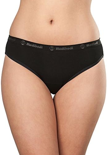 Modibodi Womenโs Period Menstrual and Incontinence Underwear in Heavy Absorbency - Classic Bikini Black