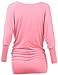 TWINTH Womens Cowl Neck Long Sleeve Pullover