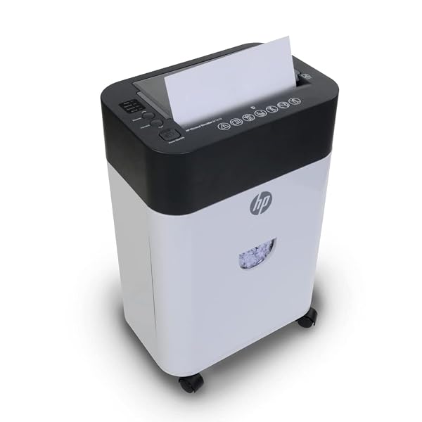 HP – PAPER SHREDDER MICRO CUT, 120-SHEET AUTO FEED, SHREDS CREDIT CARDS & STAPLES, HEAVY DUTY PAPER SHREDDER FOR HOME USE WITH 4.5 GALLON BASKET