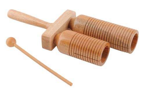 Basic Beat BBH01 Two Tone Agogo on Handle w/ Mallet