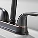 Comllen Commercial Antique Two Handle Lavatory Bronze Bathroom Faucet, Oil Rubbed Bronze Bathroom Faucet