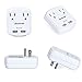 DEWENWILS Multi Outlet Plug 2 AC Outlets with Dual USB Ports (3.1A Total), Small USB Wall Charger Adapter for Travel/Home/Cruise Ship/GFCI, ETL Listed, White
