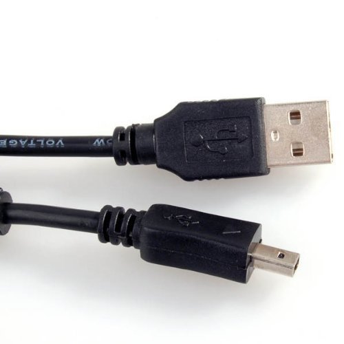 USB Cable for Fuji FinePix, Black, 6 feet - Image 3