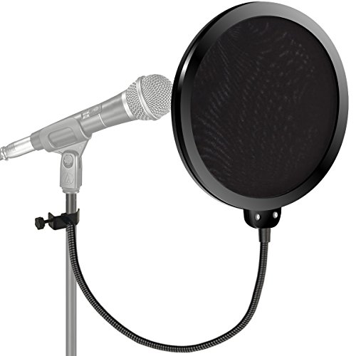 Pop shield, kasonic studio microphone mic round shape w…