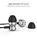 UiiSii US60 Bamboo Earphones in-Ear Earbuds Headphones with Microphone Corded Headset (Black)
