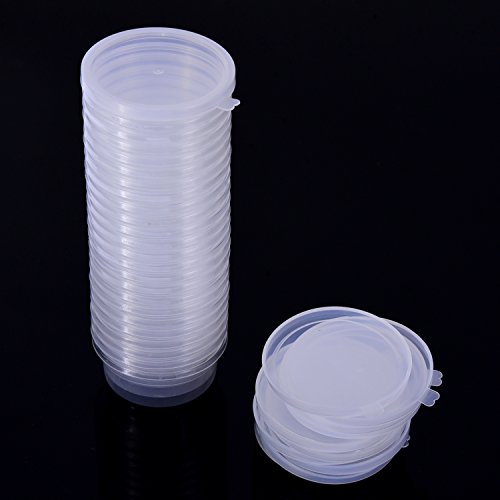 24 Packs Foam Ball Containers Styrofoam Balls Plastic Boxes with Lid
