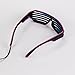 Light Up EL Wire Neon Shutter Glasses Flashing LED Rave Sunglasses for 80s, EDM, Parties Decorations(1 Pack)
