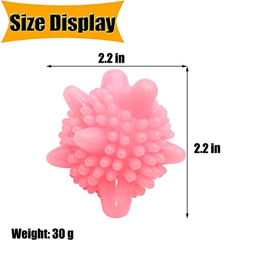 Laundry Ball Washing Ball Solid Colorful Housework Cleaning Artifact Washing Machine Laundry Ball Premium Reusable Tangle-Free Eco Friendly Fabric Softener Alternative Helper (2.2" Diameter Middle)