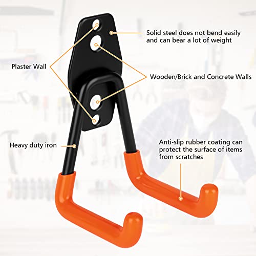 Heavy Duty Garage Storage Hooks 16 Pack Wall Mount For Bike