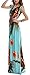 Wantdo Women's Printed Paris Bohemian Summer Maxi Dress Plus size,Medium/Tag M,Blue