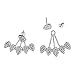 SUNSCSC Clear Crystal Rhinestone Dangle Water Drop Simple Ear Stud Earrings
