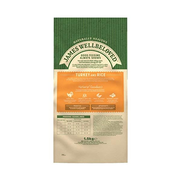 James-Wellbeloved-Complete-Dry-Adult-Small-Breed-Dog-Food-Turkey-and-Rice-15-kg James Wellbeloved Adult Small Breed Turkey and Rice 1.5 Kg