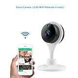 MiSafes 1080p HD Night Vision Remote Surveillance Smart Wi-Fi Security Camera with 2-way Audio for Smart phones (White)